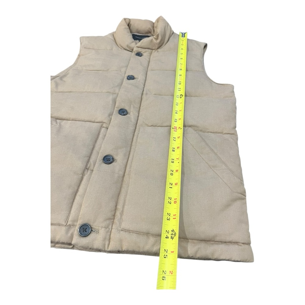 Banana Republic Men's Brown Tan Vest Insulated Size Small Button & Zip - Picture 4 of 6